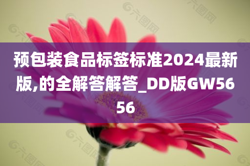 预包装食品标签标准2024最新版,的全解答解答_DD版GW5656