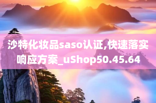 沙特化妆品saso认证,快速落实响应方案_uShop50.45.64