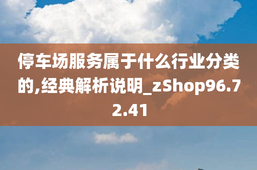 停车场服务属于什么行业分类的,经典解析说明_zShop96.72.41