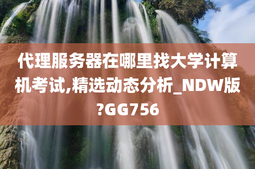 代理服务器在哪里找大学计算机考试,精选动态分析_NDW版?GG756