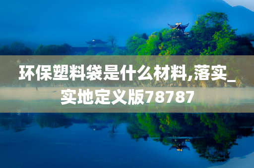 环保塑料袋是什么材料,落实_实地定义版78787