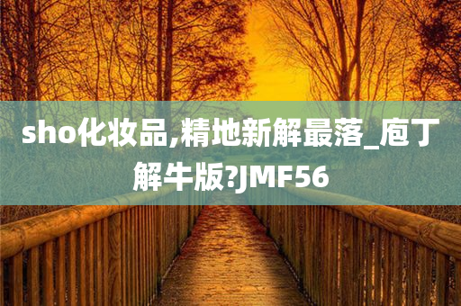 sho化妆品,精地新解最落_庖丁解牛版?JMF56