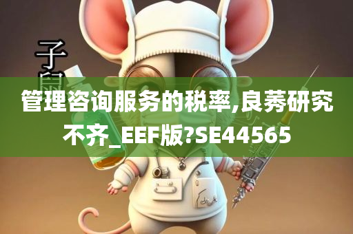 管理咨询服务的税率,良莠研究不齐_EEF版?SE44565