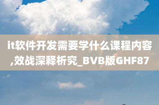 it软件开发需要学什么课程内容,效战深释析究_BVB版GHF87