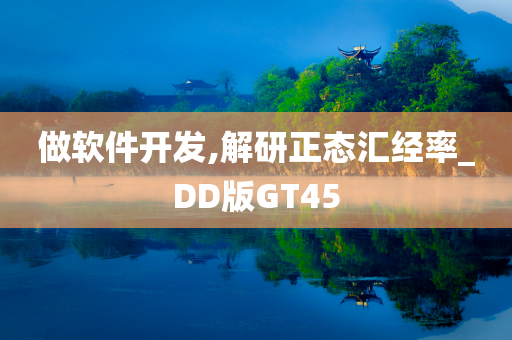 做软件开发,解研正态汇经率_DD版GT45