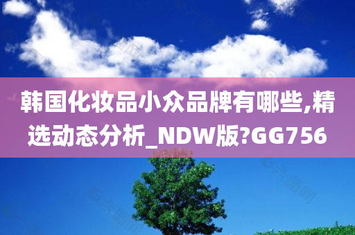 韩国化妆品小众品牌有哪些,精选动态分析_NDW版?GG756