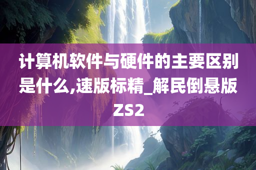 计算机软件与硬件的主要区别是什么,速版标精_解民倒悬版ZS2