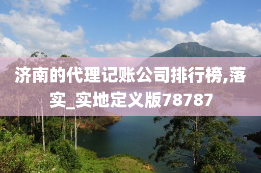 济南的代理记账公司排行榜,落实_实地定义版78787