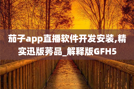 茄子app直播软件开发安装,精实迅版莠品_解释版GFH5