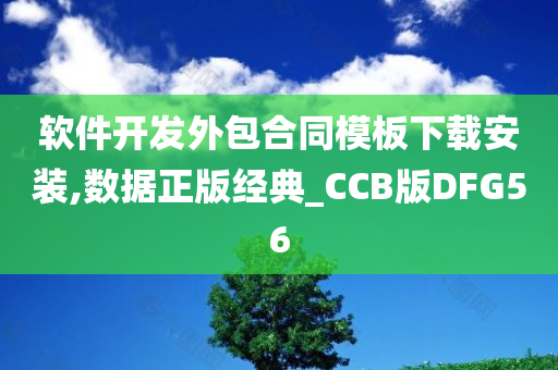 软件开发外包合同模板下载安装,数据正版经典_CCB版DFG56