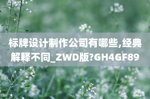 标牌设计制作公司有哪些,经典解释不同_ZWD版?GH4GF89