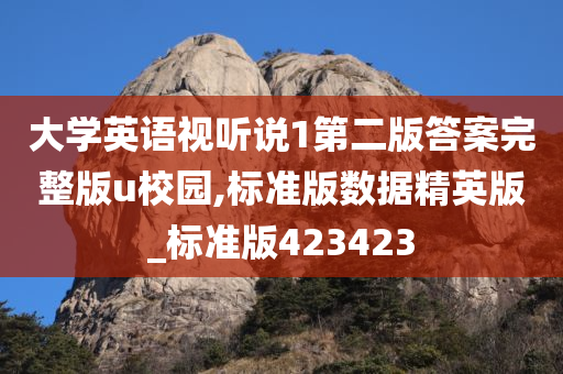 大学英语视听说1第二版答案完整版u校园,标准版数据精英版_标准版423423