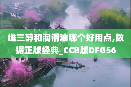 雌三醇和润滑油哪个好用点,数据正版经典_CCB版DFG56