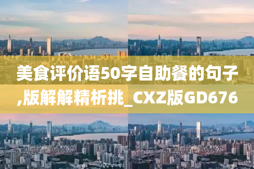 美食评价语50字自助餐的句子,版解解精析挑_CXZ版GD676