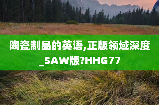 陶瓷制品的英语,正版领域深度_SAW版?HHG77