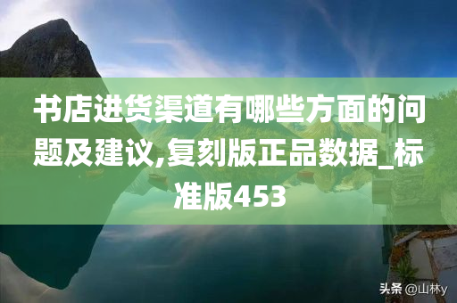 书店进货渠道有哪些方面的问题及建议,复刻版正品数据_标准版453