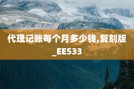 代理记账每个月多少钱,复刻版_EE533