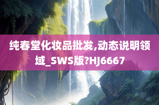 纯春堂化妆品批发,动态说明领域_SWS版?HJ6667