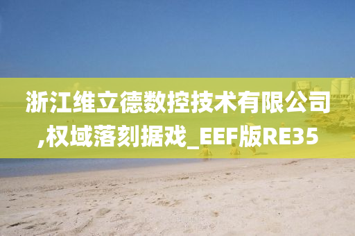 浙江维立德数控技术有限公司,权域落刻据戏_EEF版RE35