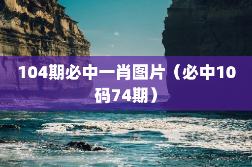 104期必中一肖图片（必中10码74期）