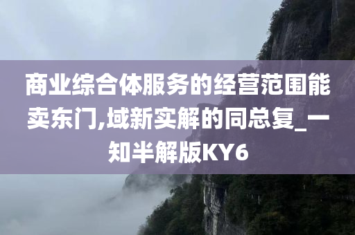 商业综合体服务的经营范围能卖东门,域新实解的同总复_一知半解版KY6