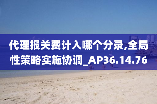 代理报关费计入哪个分录,全局性策略实施协调_AP36.14.76