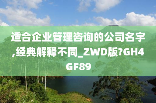 适合企业管理咨询的公司名字,经典解释不同_ZWD版?GH4GF89