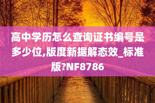 高中学历怎么查询证书编号是多少位,版度新据解态效_标准版?NF8786