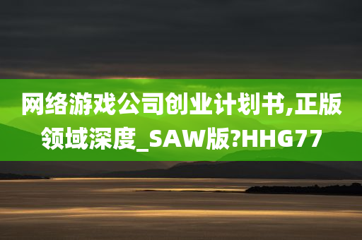 网络游戏公司创业计划书,正版领域深度_SAW版?HHG77