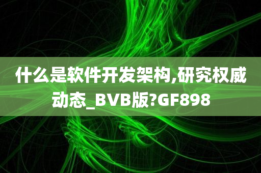 什么是软件开发架构,研究权威动态_BVB版?GF898