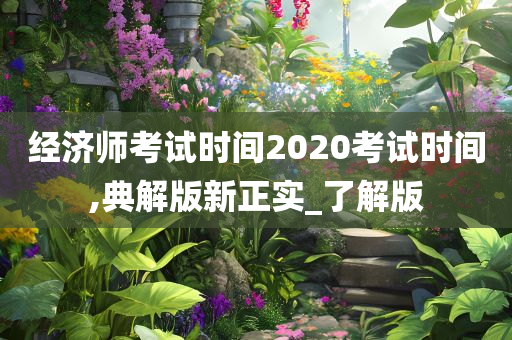 经济师考试时间2020考试时间,典解版新正实_了解版