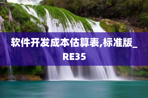 软件开发成本估算表,标准版_RE35