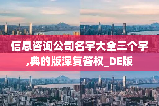 信息咨询公司名字大全三个字,典的版深复答权_DE版