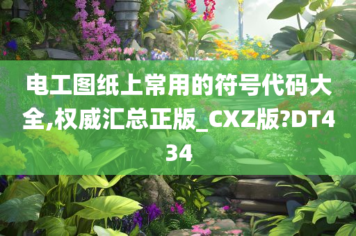 电工图纸上常用的符号代码大全,权威汇总正版_CXZ版?DT434