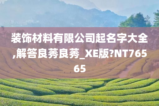 装饰材料有限公司起名字大全,解答良莠良莠_XE版?NT76565