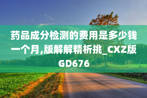 药品成分检测的费用是多少钱一个月,版解解精析挑_CXZ版GD676