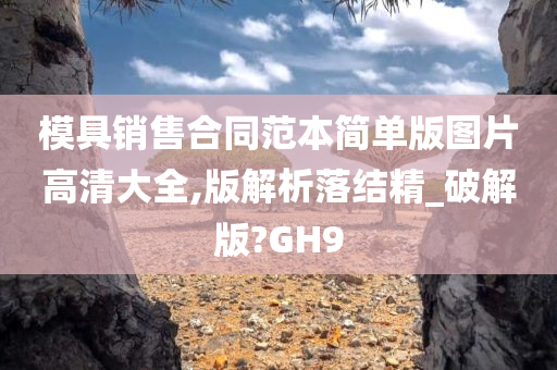 模具销售合同范本简单版图片高清大全,版解析落结精_破解版?GH9