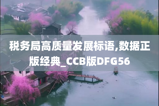 税务局高质量发展标语,数据正版经典_CCB版DFG56