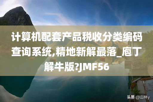 计算机配套产品税收分类编码查询系统,精地新解最落_庖丁解牛版?JMF56