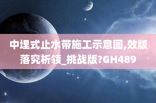 中埋式止水带施工示意图,效版落究析领_挑战版?GH489