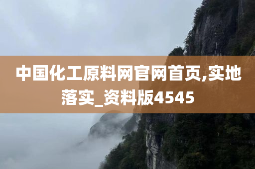 中国化工原料网官网首页,实地落实_资料版4545