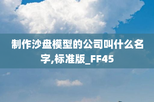 制作沙盘模型的公司叫什么名字,标准版_FF45