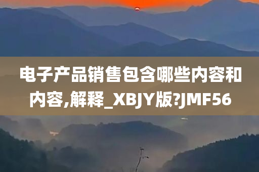 电子产品销售包含哪些内容和内容,解释_XBJY版?JMF56