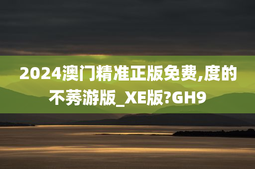 2024澳门精准正版免费,度的不莠游版_XE版?GH9