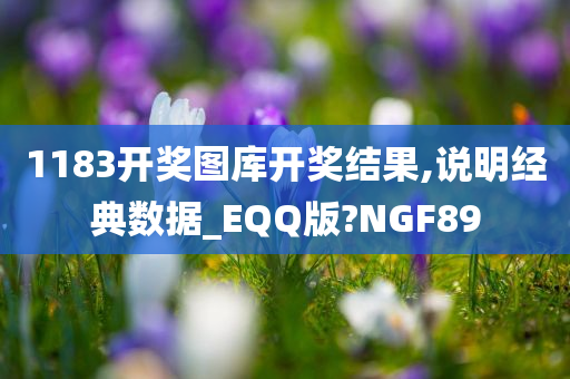 1183开奖图库开奖结果,说明经典数据_EQQ版?NGF89