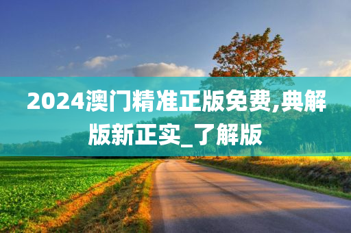 2024澳门精准正版免费,典解版新正实_了解版