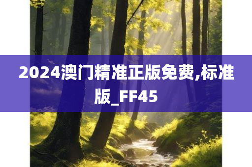 2024澳门精准正版免费,标准版_FF45