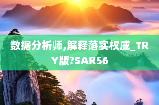 数据分析师,解释落实权威_TRY版?SAR56