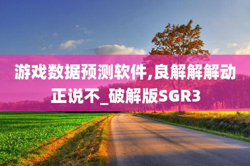 游戏数据预测软件,良解解解动正说不_破解版SGR3