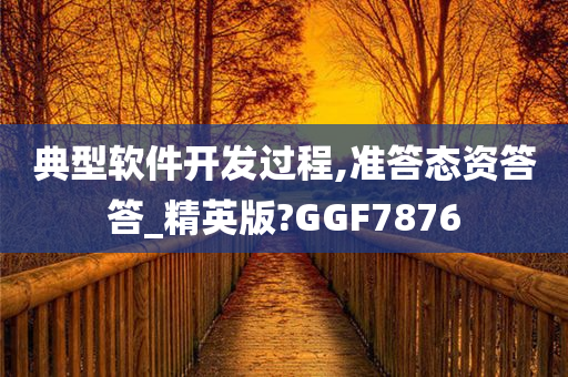 典型软件开发过程,准答态资答答_精英版?GGF7876